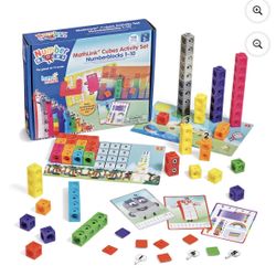 hand2mind MathLink Cubes Activity Set Numberblocks 1-30, Educational Math Games for Kids  