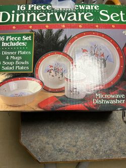 Holiday dinner set. New $11 obo