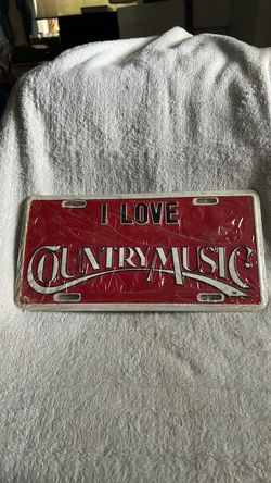 1980 Red, White and Blue I Love Country Music license plate