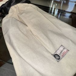 Lanvin Black Leather Scrunch Ballet Flats