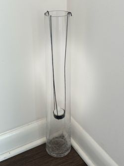 Tall Glass Hurricane Candle Holder