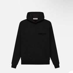 black essential hoodie