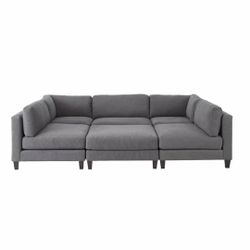 Modular 5-Seat Sectional w/ Center Ottoman