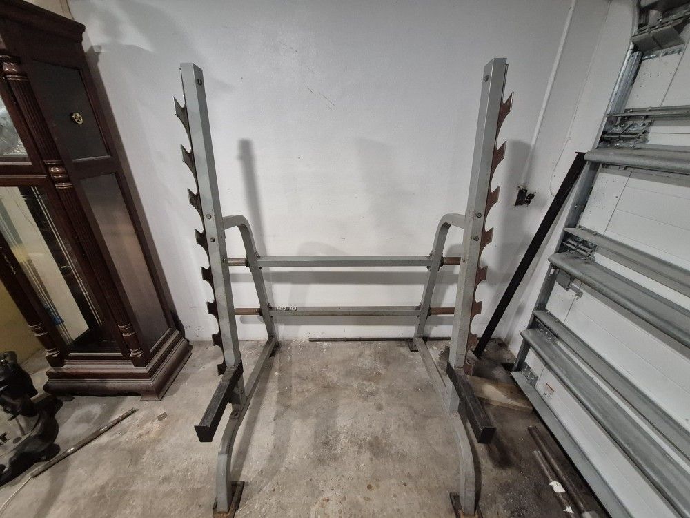 Squat Rack/Bars/Weights