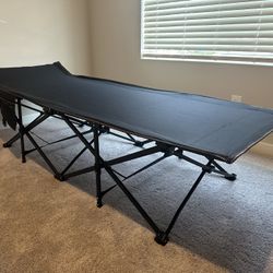 Folding Camping Cot with Detachable Cushion and Carry Bag