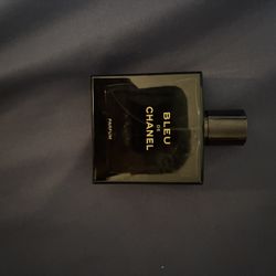 Empty Blue De Chanel Bottle