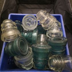 Glass Insulators ( Lot Of 42 )