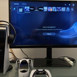 PlayStation 5 (PS5) With 2 Controllers & Headset