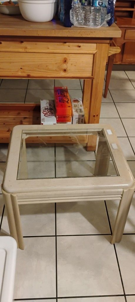 Glass End Table