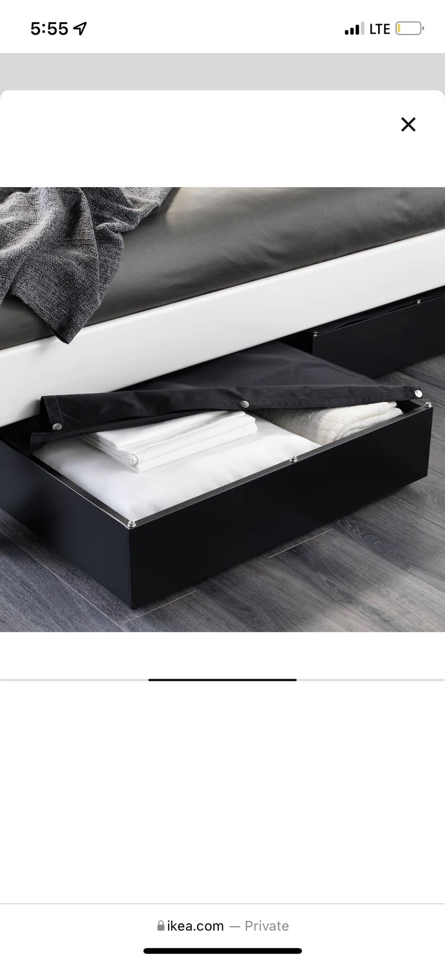IKEA VARDO Under Bed Storage Boxes (2) for Sale in Bellevue, WA