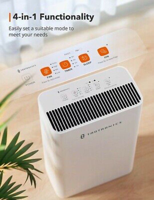 TaoTronics HEPA H13 Air Purifier for Home, Home Air Cleaner Filtration System
.