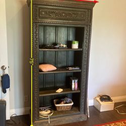 Solid Wood Moroccan Indian Hand Made Bookshelf 