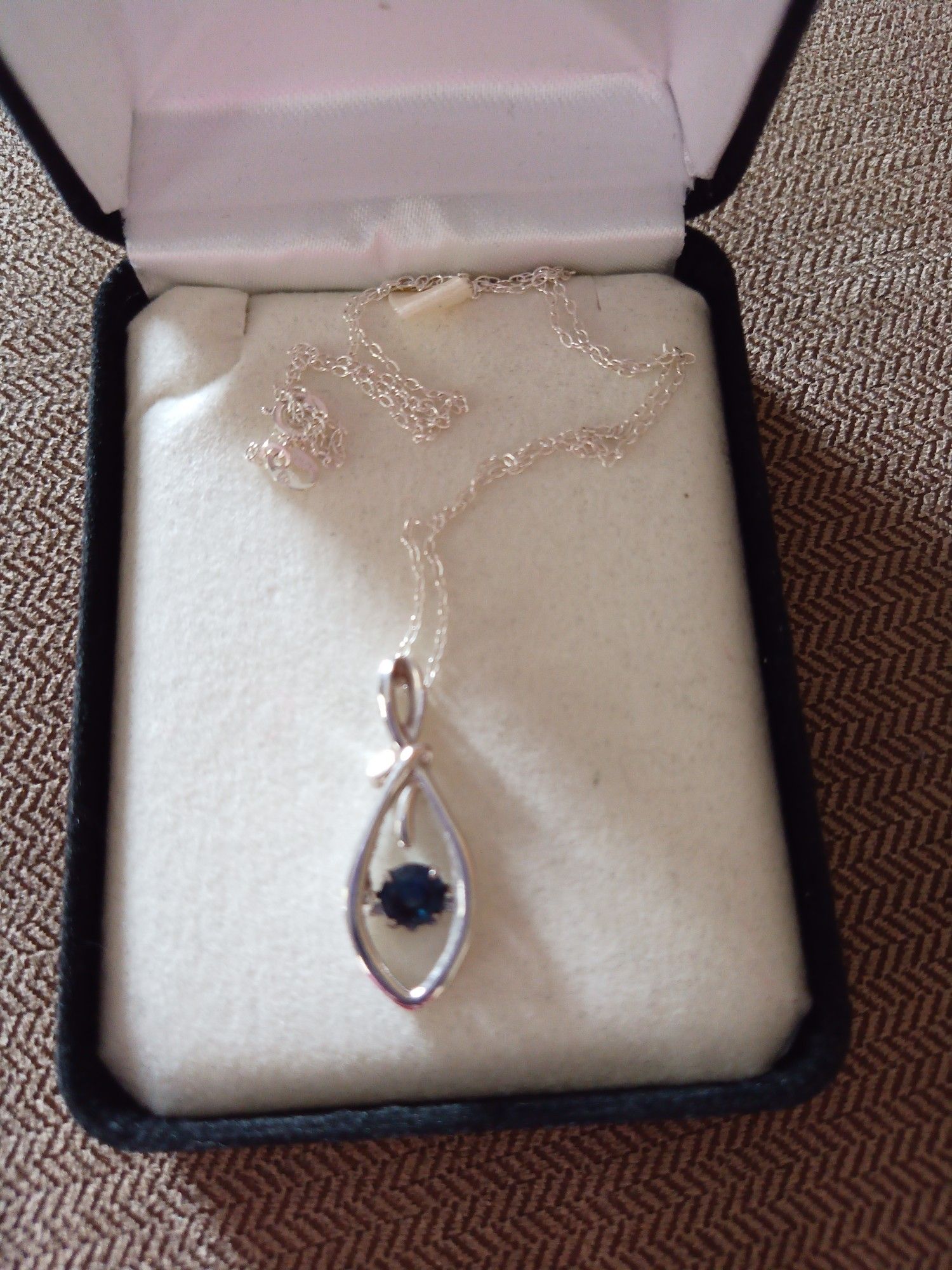 Sterling silver sapphire necklace