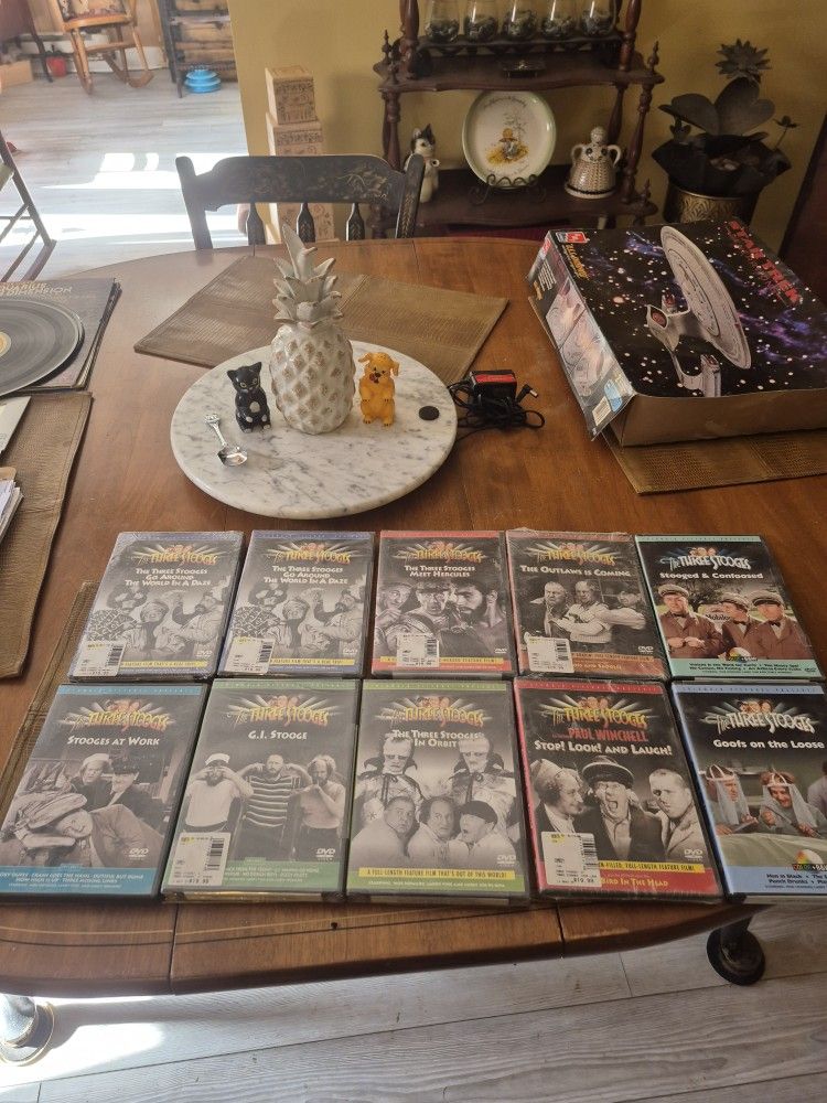 Ten brand new three stooges DVD'S
