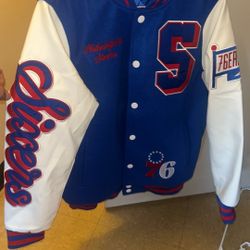 Try On 76ers varsity Jacket 