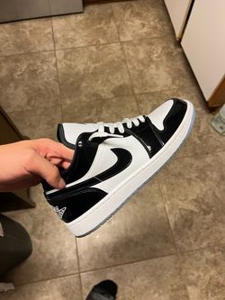 Air Jordan 1 Low Black White Patent  Leather