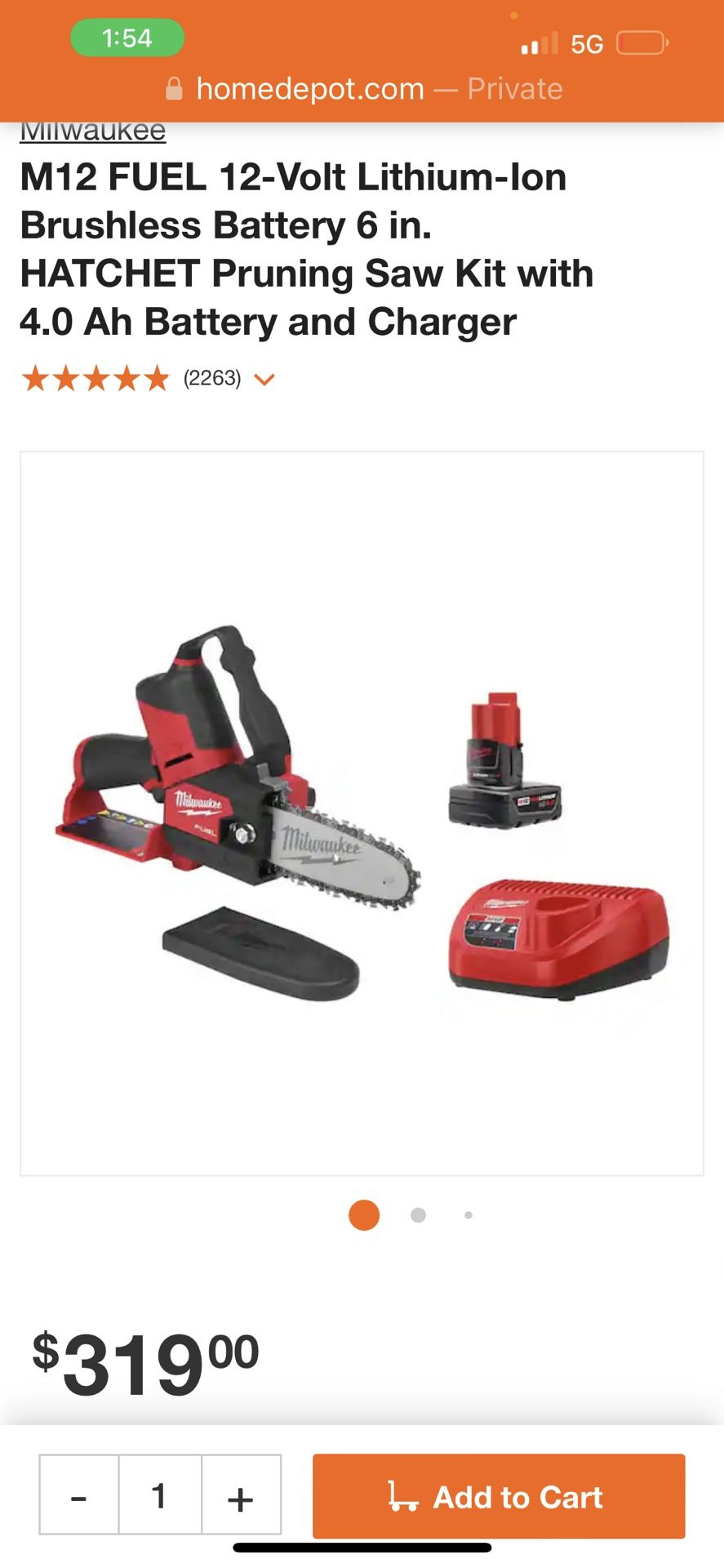 Milwaukee Chainsaw (NEW)