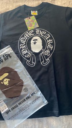 BAPE x Chrome Hearts Black T-Shirt Size S