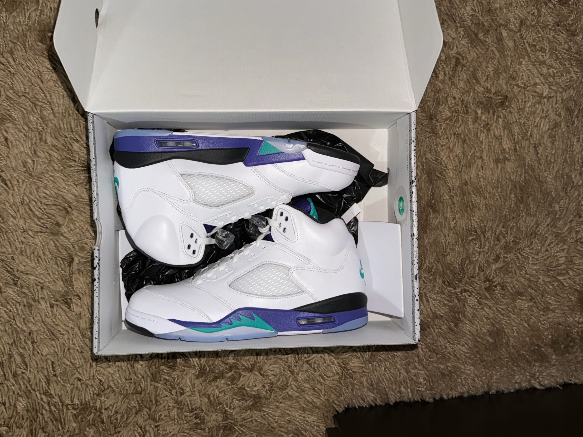 Jordan 5 Retro Grape Size 10.5 Men New 