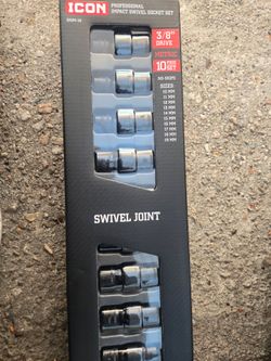 Icon professional impact swivel socket set