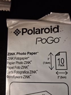 Poloroid Pogo zink photo papers.  10 packs of 10.