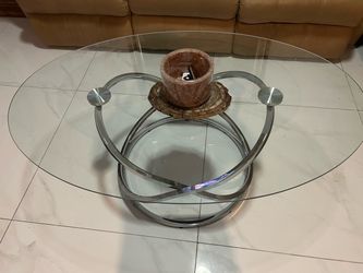 Glass center table