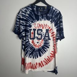 Polo Ralph Lauren Team USA Tie-Dye T Shirt Mens XXL Blue Red