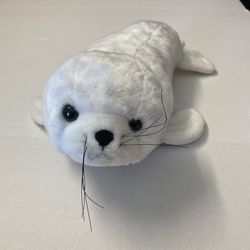 Sparkly Light Blue Spotted Seal Stuffed Animal