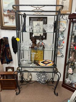 Metal & Glass Shelf Unit