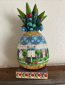 Jim Shore Welcome All Pineapple 2006 Heartwood Creek 10” Figurine Artist signed