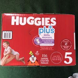 Huggies Little Movers Plus Size 5/156 Diapers 