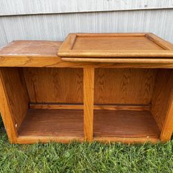 Small Oak Wood Shelf Unit
