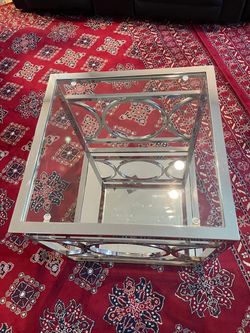 3-Piece Glass Table Set – 1 Large + 2 Small