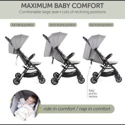 Lightweight Travel Stroller for Baby & Toddlers - Easy Fold & Compact Stroller with Canopy, Storage