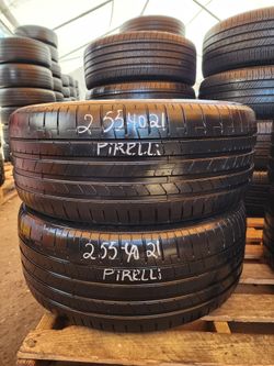 255 40R 21 PIRELLI P ZERO TIRES 2554021 USED TIRES (PAIR) MOUNT BALANCE INCLUDED