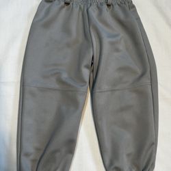 Athletic Works Grey Baseball  Softball Pants Elastic Hem - Youth Size XS (4-5)