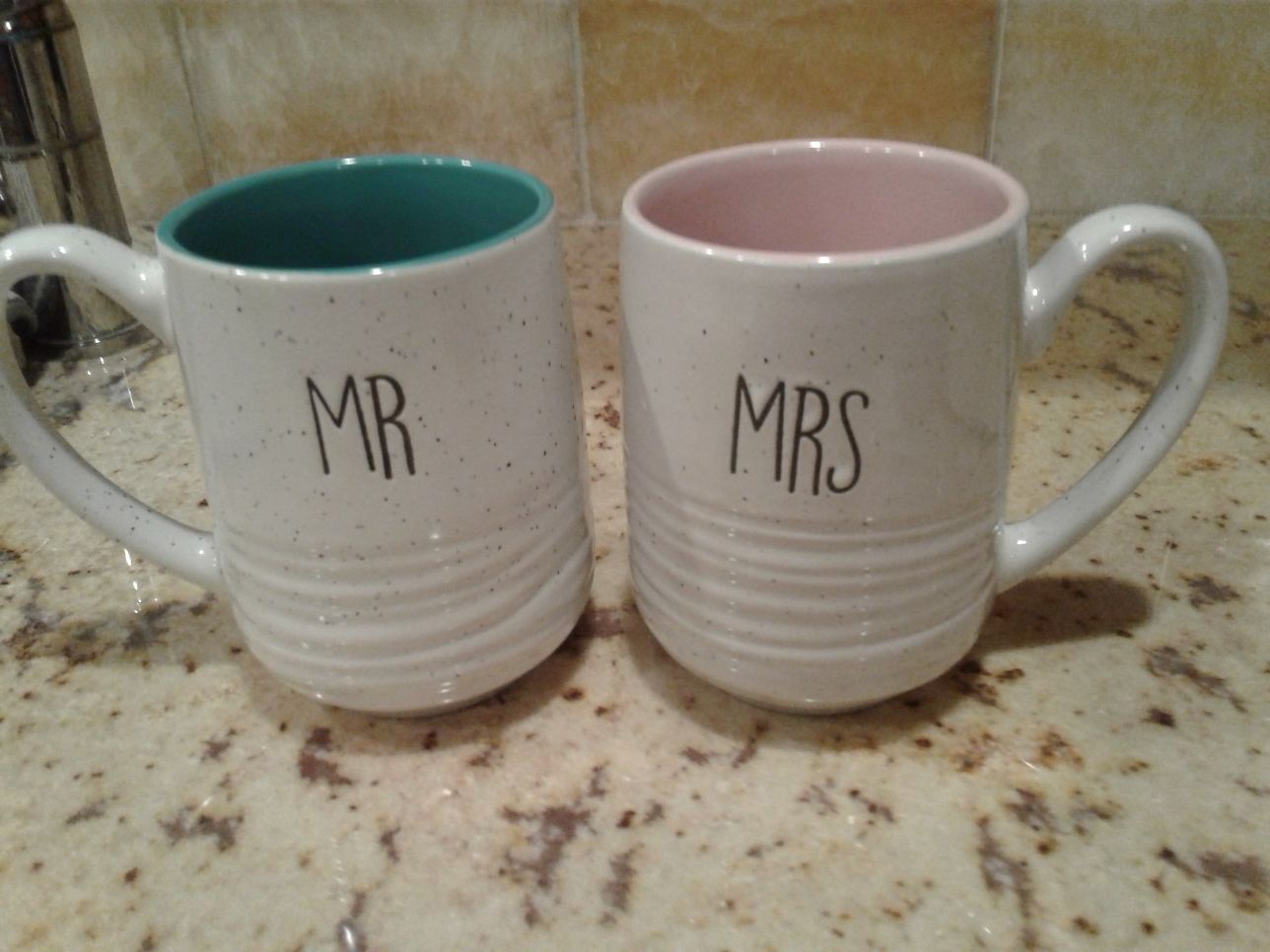 Mr. And mrs. Mugs. His and hers set of two cups