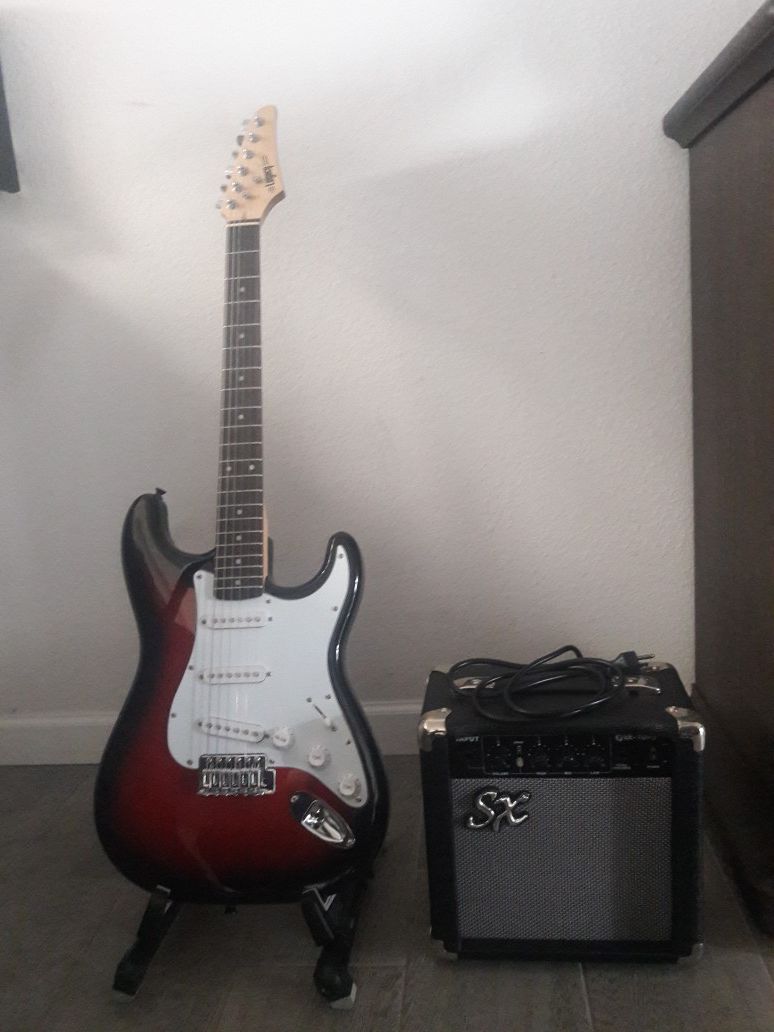 Electric Guitar with amp
