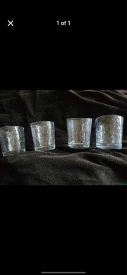 NEW 4pc Crystal Drinking Glassses Low Ball Whiskey Glasses Barware