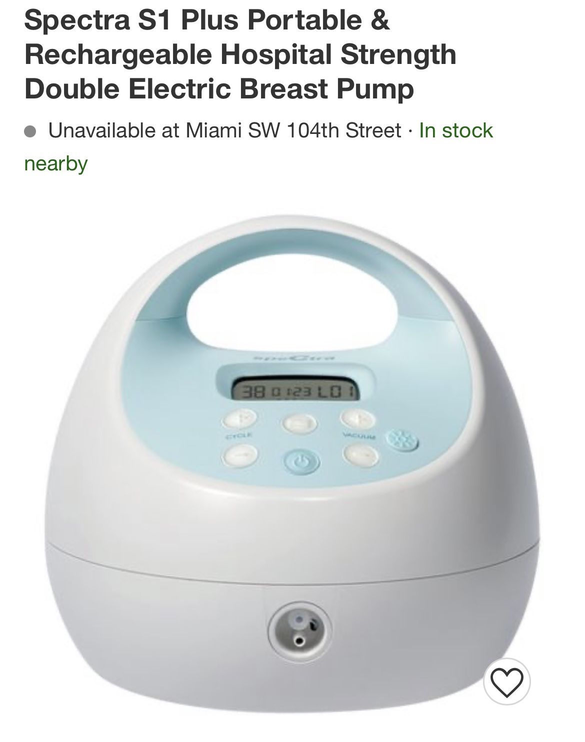 Spectra S1 Portable Electric Breast Pump