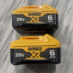 Brand New Dewalt 20v (2)6.0ah XR Batteries 
