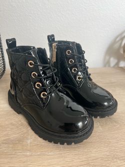 Black patent boots toddler