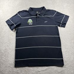 Alpinestars Monster Energy Men’s Size Large Black Golf Polo Y2K Grunge #8F