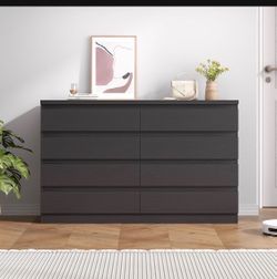 8 Drawer Dresser, Black (HN)