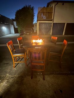 Fire Pit Table and Furniture Chair