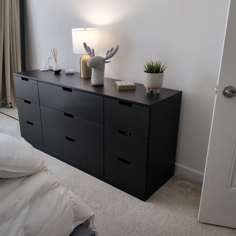 dresser ikea black IKEA HEMNES 6-drawer dresser, black-brown, 42 1/2x51 5/8