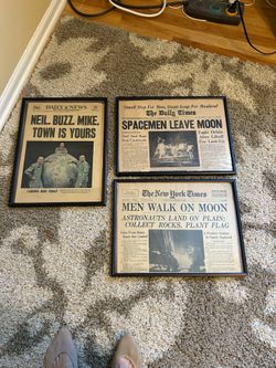 VINTAGE NEWSPAPERS: Moon Walk July 1969