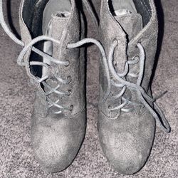 Charcoal Lace Up Boots