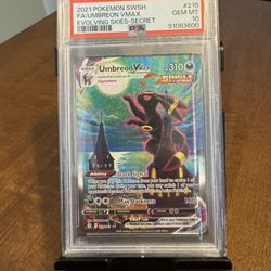 Pokémon Evolving Skies Umbreon Vmax #215 PSA 10 Gem Mint For Sale or Trade 