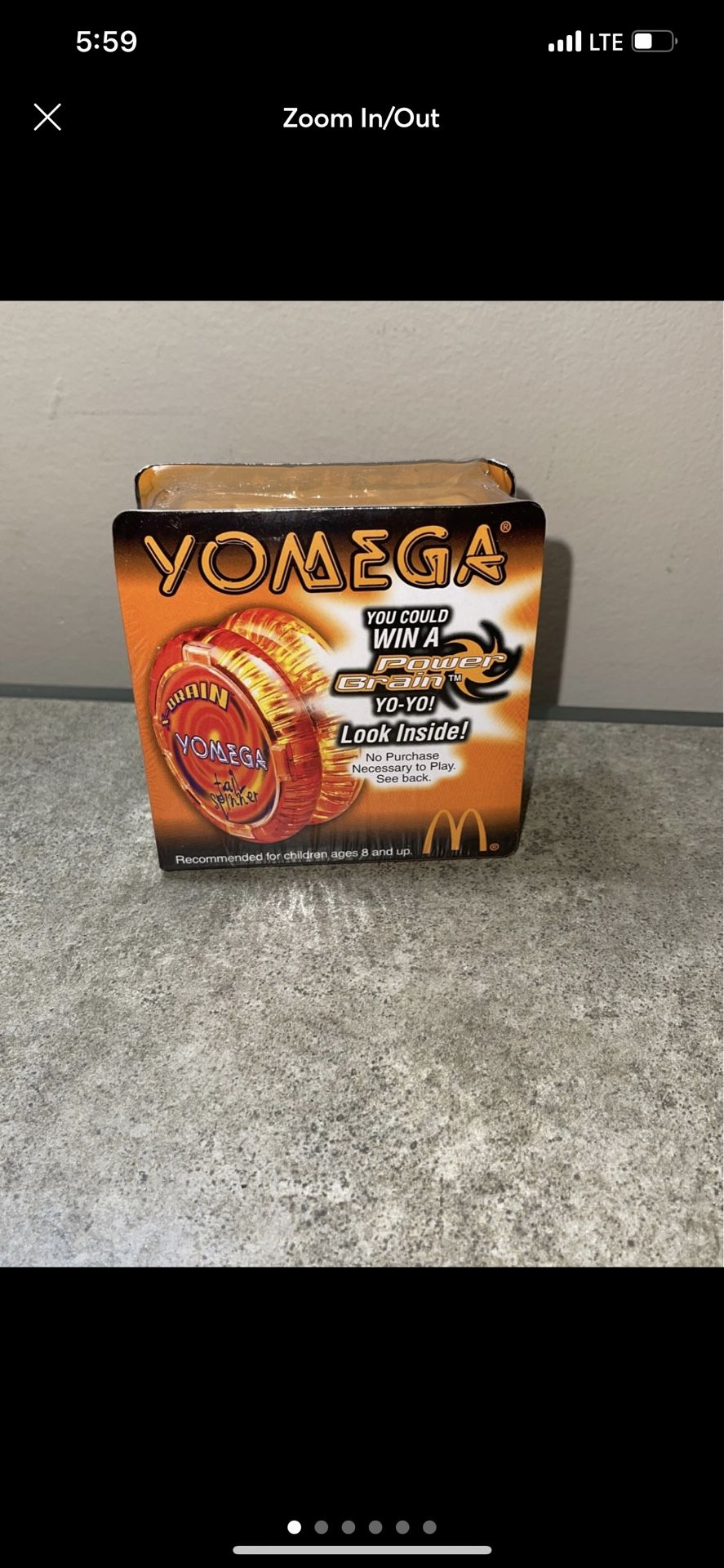 2000 MCDONALDS YOMEGA X-BRAIN TAIL SPINNER ORANGE #3 YO-YO NEW SEALED BOX